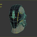 Futuristic Tech Helmet Design With Dark And Beige Yellow Accents Sensor Interface And Side Cables