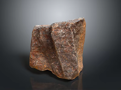 Natural Stone and Wood Craft Piece with Rustic Texture and Organic Design 3d model