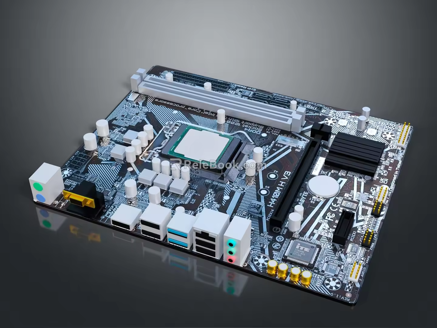 integrated circuit board circuit board integrated circuit integrated circuit integrated block electronic board electronic component electronic part chip 3d model