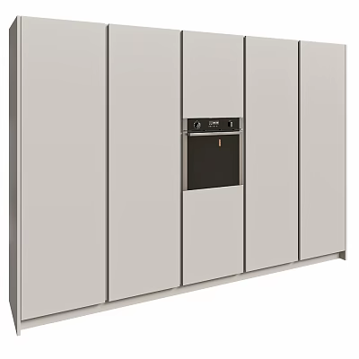 Modern Kitchen Cabinets With Built In Oven And Sleek Design 3d model