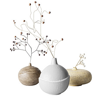 Modern vase decorations furnishings 3d model