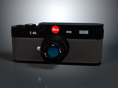 Sleek E46 Laptop Computer With Black Gray Design And Leica Brand Logo 3d model