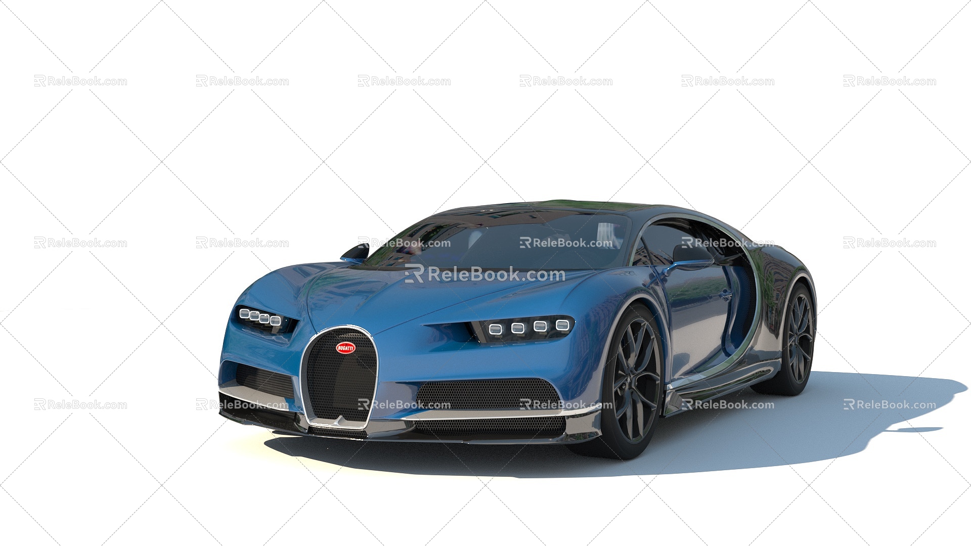 sports car Bugatti Chiron Bugatti Red Dragon 3d model