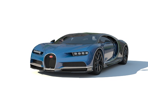 sports car Bugatti Chiron Bugatti Red Dragon 3d model