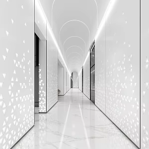 modern aisle piano training center aisle 3d model