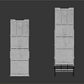 Sturdy Gray Metal Grid Structural Equipment with Two Different Size Frames