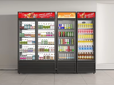 Modern Refrigerator Freezer Supermarket Refrigerator Supermarket Freezer 3d model