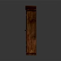 Classic Dark Wooden Wardrobe Furniture With Double Doors And Bottom Drawers Design