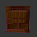 Traditional Wooden Cabinet With Double Panel Door And Ornate Base Design