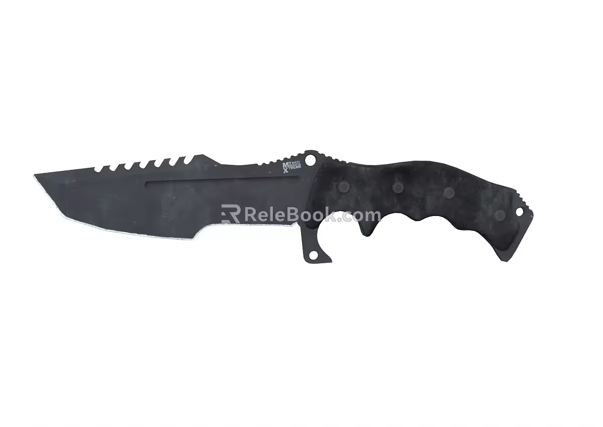 Hunting Knife Dagger Weapon Game Equipment 3d model