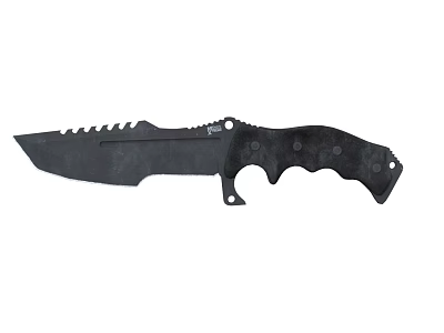 Tactical Combat Knife With Full Steel Construction Serrated Blade Black Handle And Non Slip Grip 3d model