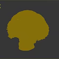 Vibrant Fresh Green Broccoli with Yellow Stem on Gray Background