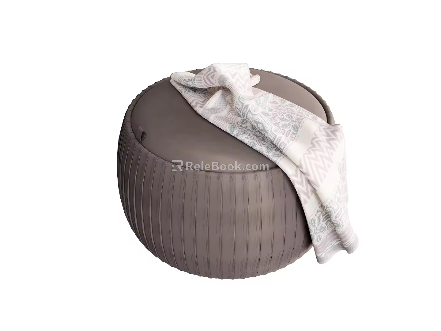 Lazy Sofa Chair Sofa Stool Blanket Round Sofa Shoe Stool 3d model