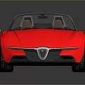 Red Convertible Sports Car With Modern Sleek Body And Shiny Exterior Design