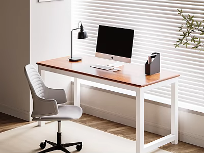Modern Desk and Chair Desk and Chair Combination Desk Table Jewelry Ornaments 3d model