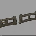Antique Stone Fence Models With Carved Pillars Crossbars And Openwork Design