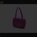 Black Handbag With Textured Surface And Elegant Handles For Fashionable Look