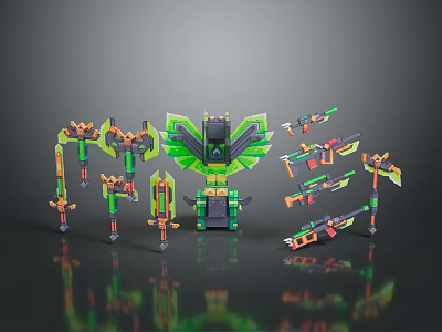 Modern Weapons Collection Featuring Various Types And Unique Designs 3d model