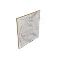 Leaf Themed 3D Layered Relief Wall Decor With Clear Texture And Light Color