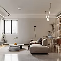 Modern Living Room Featuring Illuminated Display Cabinet With Figurines Cozy Sofa And Round Coffee Table