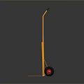 Yellow Heavy Duty Hand Truck With Black Handles And Red Wheels For Moving Loads