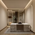 Elegant SPA Sauna Room With Massage Table Towels Green Plants Modern Shower And Soft Lighting