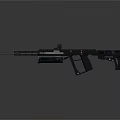 Modern Black Tactical Rifle With Scope Magazine And Ergonomic Grip Design
