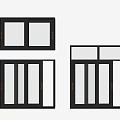 Modern Black Frame Window Designs With Different Panel Styles And Glass Panels 3d model