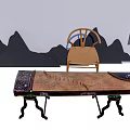 New Chinese Guzheng Guqin Ancient Musical Instruments Ancient Lamps 3d model