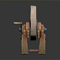 Wooden Spinning Wheel with Large Wheel and Sturdy Wooden Frame for Daily Use