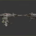 Futuristic Cosmic Spaceship With Interconnected Modules And Metallic Exterior Design