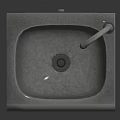 Kitchen Furniture Stainless Steel Sink With Faucet And Rolling Wheel Base Design