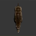 Realistic Prehistoric Animal Game Movie Character With Striped Fur Open Mouth And