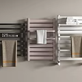 Heated Towel Radiators in Black Pink White with Digital Display and Hanging Towels for Bathroom