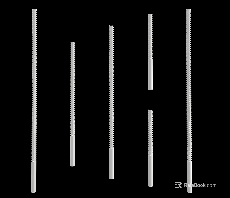 Hardware Tools Metal Files With Different Lengths And Stainless Steel Design 3d model 