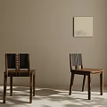 Natural Solid Wood Dining Chairs With Fabric Backrest For Warm Neutral Minimalist Home Dining Room