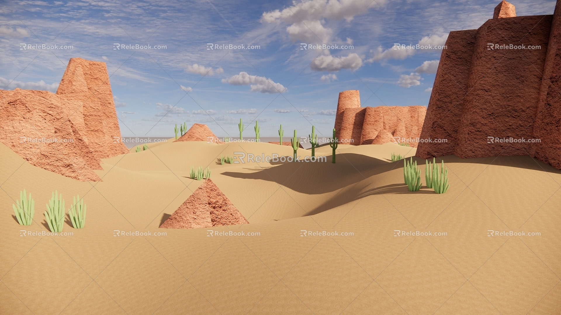 Modern Desert Desert Scenic Spot Landscape 3d model