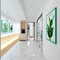 Modern Dental Clinic Interior With Treatment Chair Green Chairs And Medicine Shelves