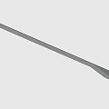 Gray Long Slender Component With Curved End And Smooth Surface Design Feature