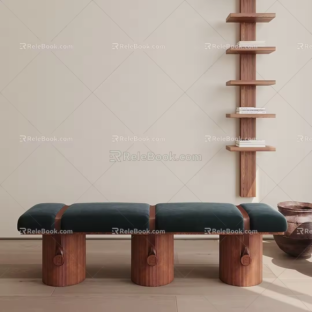 Middle Ancient Bed End Sofa Stool Middle Ancient Sofa Stool Modern Sofa Stool 3d model