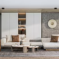 Modern sofa coffee table combination 3d model