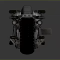 Futuristic White Concept Motorcycle With Large Wheels And Mechanical Details