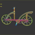 Handcrafted Wooden Bicycle Sculpture With Intricate Design For Home Decoration
