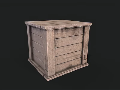 Rustic Wooden Crate With Solid Planks For Home Storage And Organization 3d model