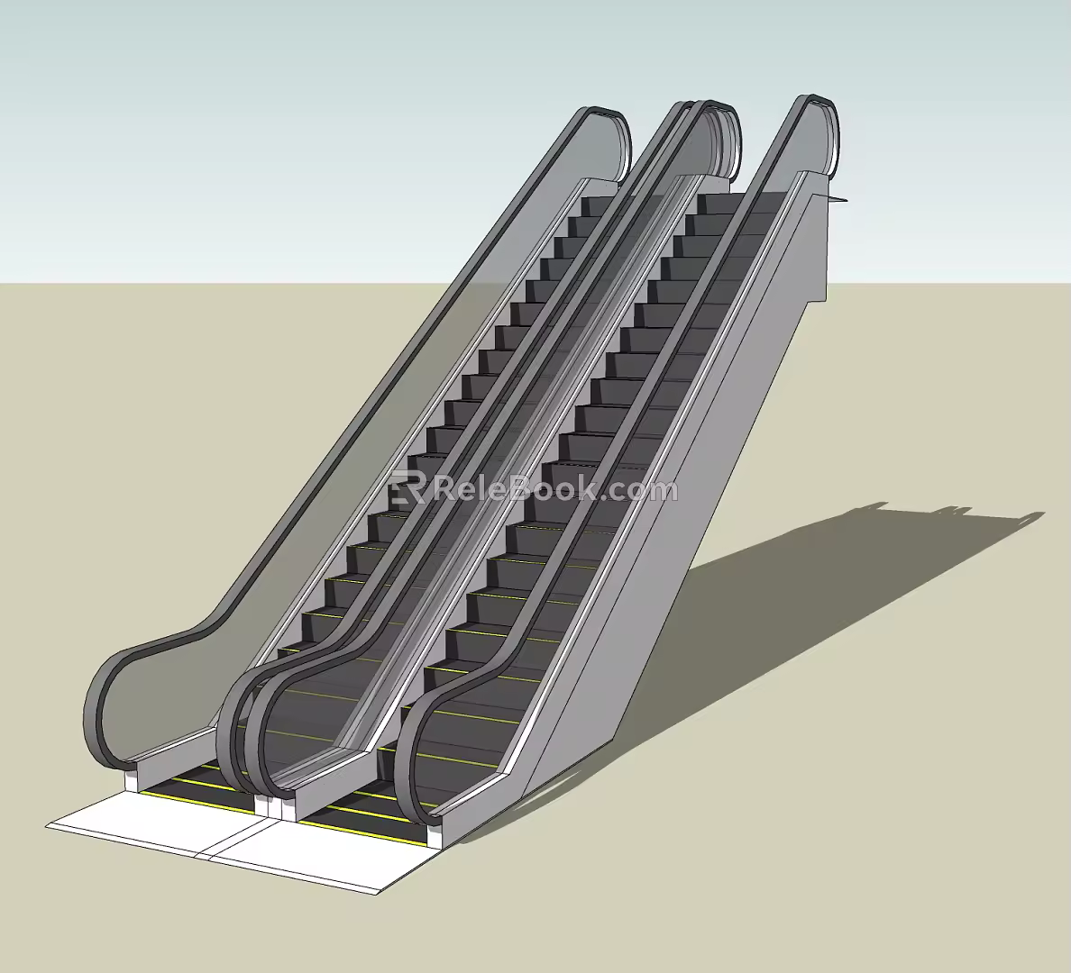 Modern Elevator Escalator 3d model