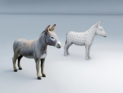 donkey donkey animal four-legged animal domestic animal 3d model