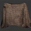 Two Brown Fabric Covered Furniture Stools With Soft Texture And Simple Design