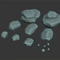 Natural Wood And Stone Decorative Pieces With Various Sizes And Natural Textures