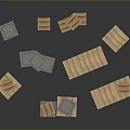 Practical Stacked Wooden Crates for Household Storage and Organizing Items