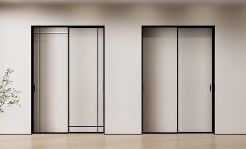 Modern sliding door 3d model